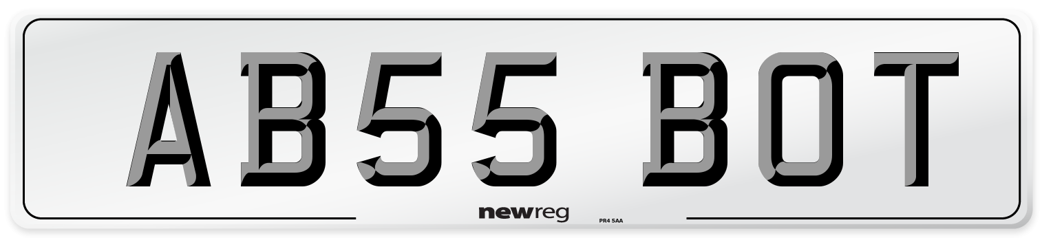 AB55 BOT Number Plate from New Reg